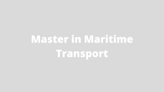 Master in Maritime Transport