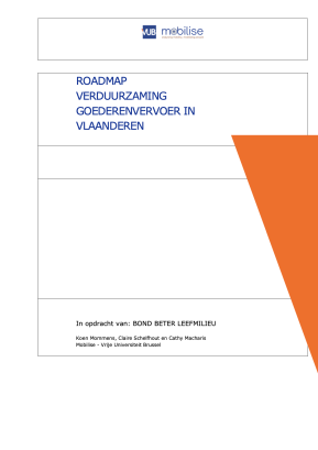 Roadmap Verduurzaming Goederenvervoer in Vlaanderen